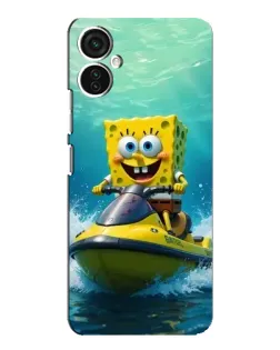 Чохол для TECNO Spark 9 Pro з картинкою «Спанч Боб на гідроциклі»