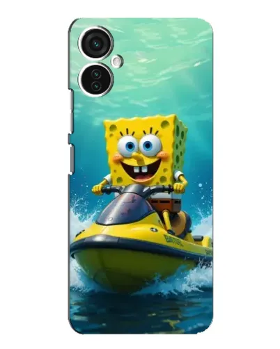Чохол для TECNO Spark 9 Pro з картинкою «Спанч Боб на гідроциклі»