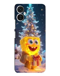 Чохол для TECNO Spark 9 Pro з картинкою «Різдвяний Спанч Боб»