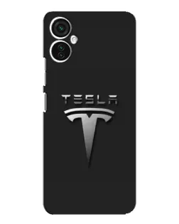 Чохол для TECNO Spark 9 Pro з картинкою «Сталевий логотип Tesla»