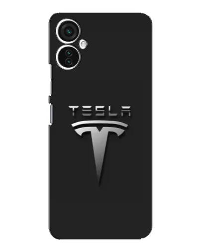 Чохол для TECNO Spark 9 Pro з картинкою «Сталевий логотип Tesla»