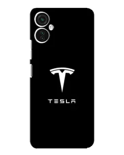 Чохол для TECNO Spark 9 Pro з картинкою «Tesla White Logo»