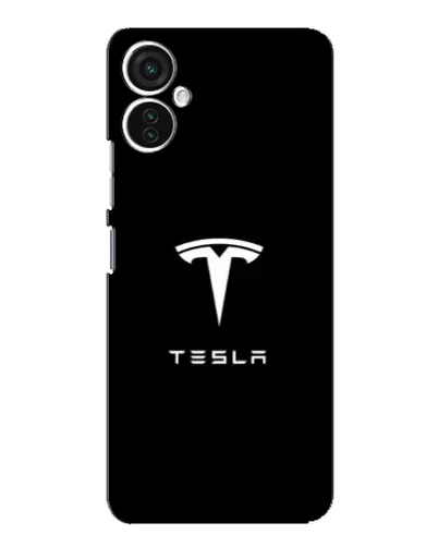 Чохол для TECNO Spark 9 Pro з картинкою «Tesla White Logo»