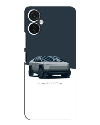 Чохол для TECNO Spark 9 Pro з картинкою «Сріблястий Cybertruck Tesla»