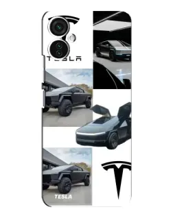 Чохол для TECNO Spark 9 Pro з картинкою «Колаж Cybertruck Tesla»