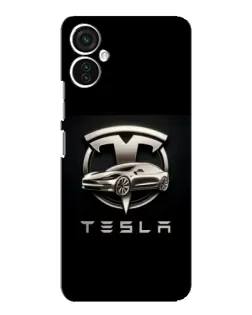 Чохол для TECNO Spark 9 Pro з картинкою «Tesla — срібне авто»