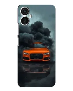 Чохол для TECNO Spark 9 Pro з картинкою «Audi у хмарах диму»