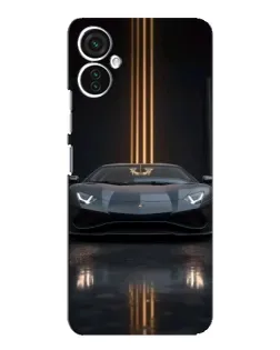 Чохол для TECNO Spark 9 Pro з картинкою «Lamborghini золоті лінії»