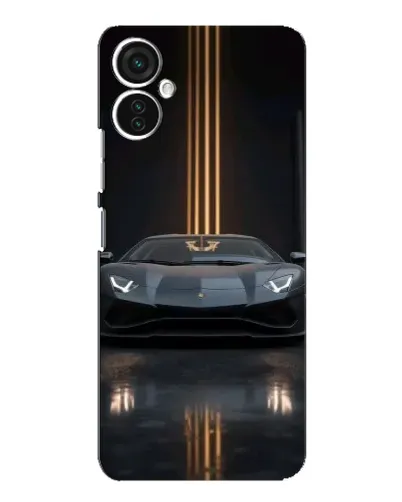 Чохол для TECNO Spark 9 Pro з картинкою «Lamborghini золоті лінії»