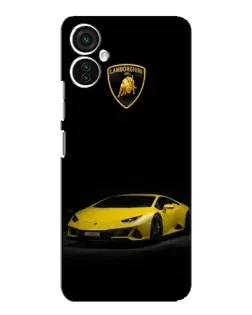 Чохол для TECNO Spark 9 Pro з картинкою «Lamborghini жовтий акцент»