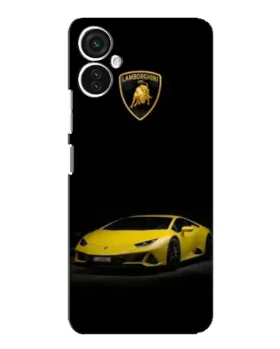 Чохол для TECNO Spark 9 Pro з картинкою «Lamborghini жовтий акцент»