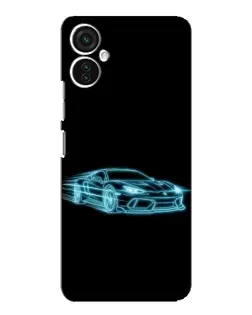 Чохол для TECNO Spark 9 Pro з картинкою «Неоновий контур Lamborghini»