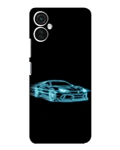 Чохол для TECNO Spark 9 Pro з картинкою «Неоновий контур Lamborghini»