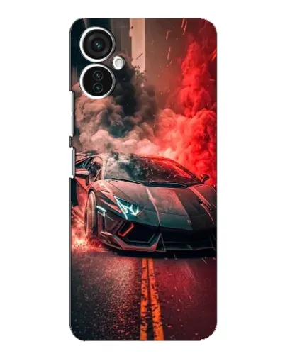 Чохол для TECNO Spark 9 Pro з картинкою «Lamborghini червоний дим»