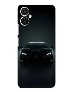 Чохол для TECNO Spark 9 Pro з картинкою «Чорний Lamborghini Aventador»