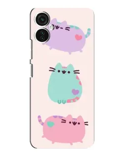 Чохол для TECNO Spark 9 Pro з картинкою «Pusheen тріо» Чохол для TECNO Spark 9 Pro з картинкою «Pusheen тріо»