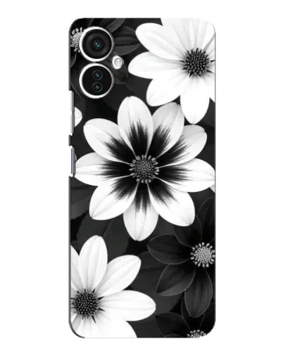 Чохол для TECNO Spark 9 Pro з картинкою «Монохромні айстри»
