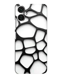 Чохол для TECNO Spark 9 Pro з картинкою «Біла об'ємна сітка»