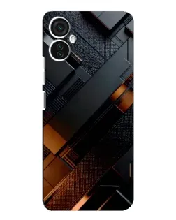 Чохол для TECNO Spark 9 Pro з картинкою «Чорні геометричні блоки»