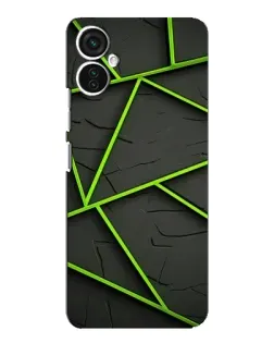 Чохол для TECNO Spark 9 Pro з картинкою «Зелені геометричні лінії»