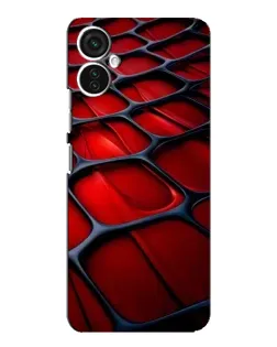Чохол для TECNO Spark 9 Pro з картинкою «Червона глянцева сітка»