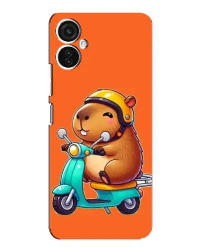 Чохол для TECNO Spark 9 Pro з картинкою «Капібара на скутері»