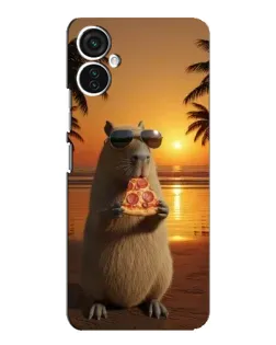 Чохол для TECNO Spark 9 Pro з картинкою «Капібара з піцою»
