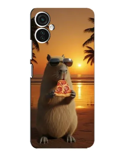 Чохол для TECNO Spark 9 Pro з картинкою «Капібара з піцою»