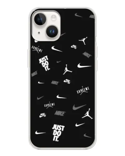 Чохол для TECNO Spark Go 1 з картинкою «Nike Black Pattern»