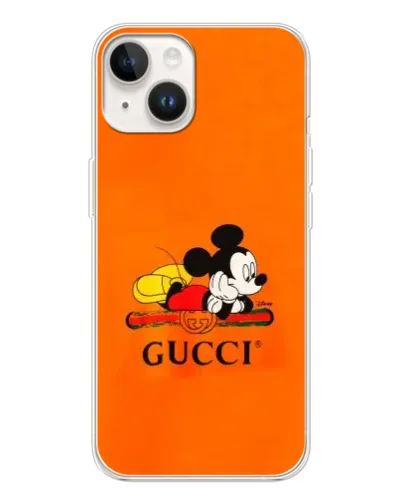 Чохол для TECNO Spark Go 1 з картинкою «Міккі Маус Gucci — помаранч»