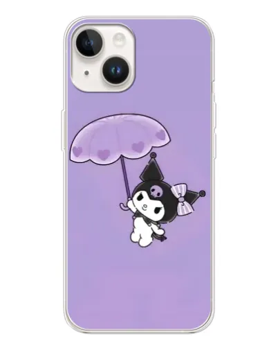 Чехол для TECNO Spark Go 1 с картинкой «Kuromi с зонтиком»