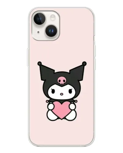 Чехол для TECNO Spark Go 1 с картинкой «Kuromi и сердце»