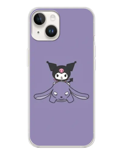 Чехол для TECNO Spark Go 1 с картинкой «Kuromi на лиловом фоне»
