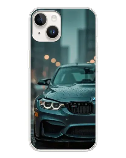 Чохол для TECNO Spark Go 1 з картинкою «BMW у вогнях міста»