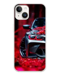 Чохол для TECNO Spark Go 1 з картинкою «Спортивна BMW та квіти»