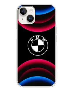 Чохол для TECNO Spark Go 1 з картинкою «Логотип BMW та неонові дуги»