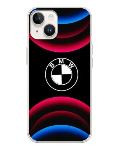 Чохол для TECNO Spark Go 1 з картинкою «Логотип BMW та неонові дуги»
