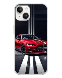 Чохол для TECNO Spark Go 1 з картинкою «Червона BMW на дорозі»