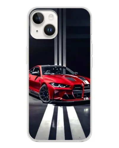 Чохол для TECNO Spark Go 1 з картинкою «Червона BMW на дорозі»