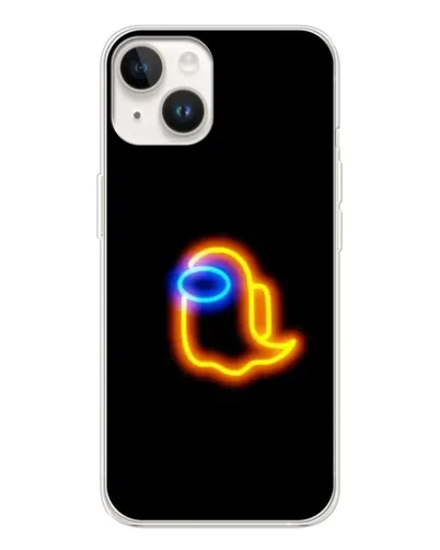 Чехол для TECNO Spark Go 1 с картинкой «Among Us неоновое сияние»