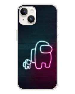 Чехол для TECNO Spark Go 1 с картинкой «Among Us неон-арт»