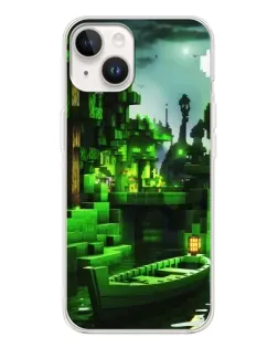 Чехол для TECNO Spark Go 1 с картинкой «Minecraft лесной пейзаж»