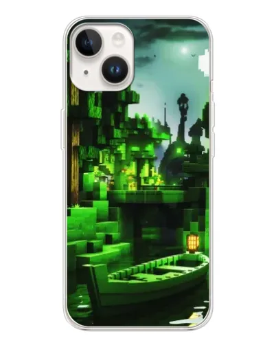 Чехол для TECNO Spark Go 1 с картинкой «Minecraft лесной пейзаж»