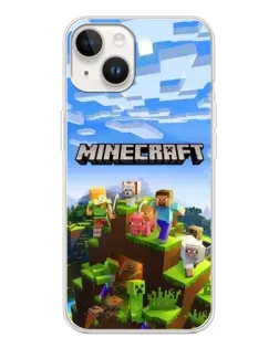 Чехол для TECNO Spark Go 1 с картинкой «Minecraft классический мир»