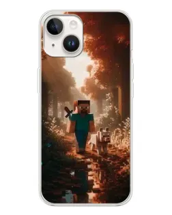 Чехол для TECNO Spark Go 1 с картинкой «Стив в лесу»