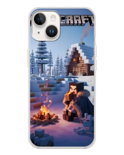 Чехол для TECNO Spark Go 1 с картинкой «Зимний Minecraft»