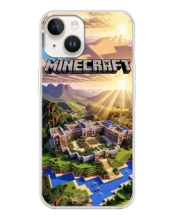 Чехол для TECNO Spark Go 1 с картинкой «Minecraft панорама»