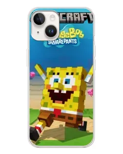 Чехол для TECNO Spark Go 1 с картинкой «Губка Боб Minecraft»