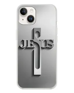 Чехол для TECNO Spark Go 1 с картинкой «Металлический крест Jesus»