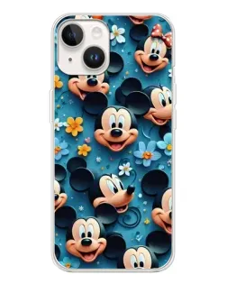 Чехол для TECNO Spark Go 1 с картинкой «Паттерн Микки и Минни»